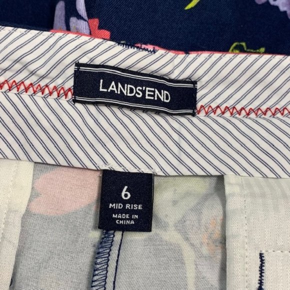 Land's End Mid Rise Floral Shorts size 6 - Picture 3 of 8